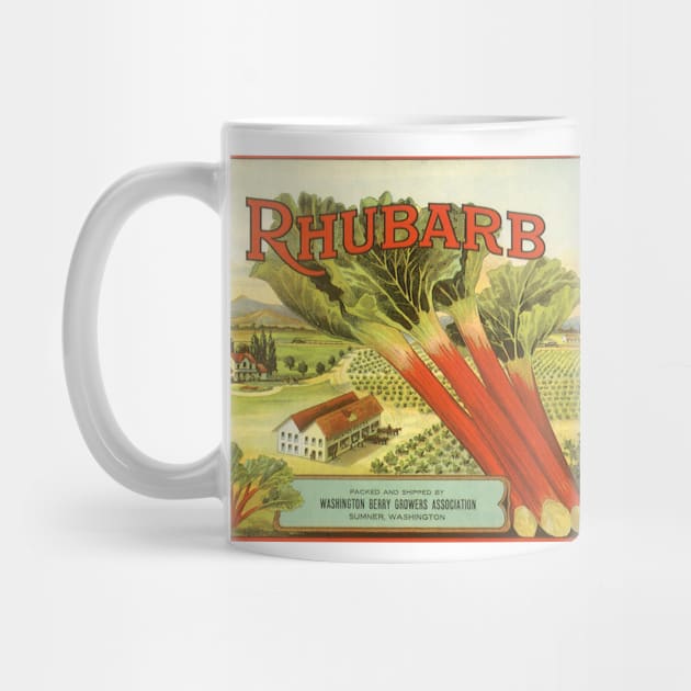 Vintage Rhubarb Crate Label by MasterpieceCafe